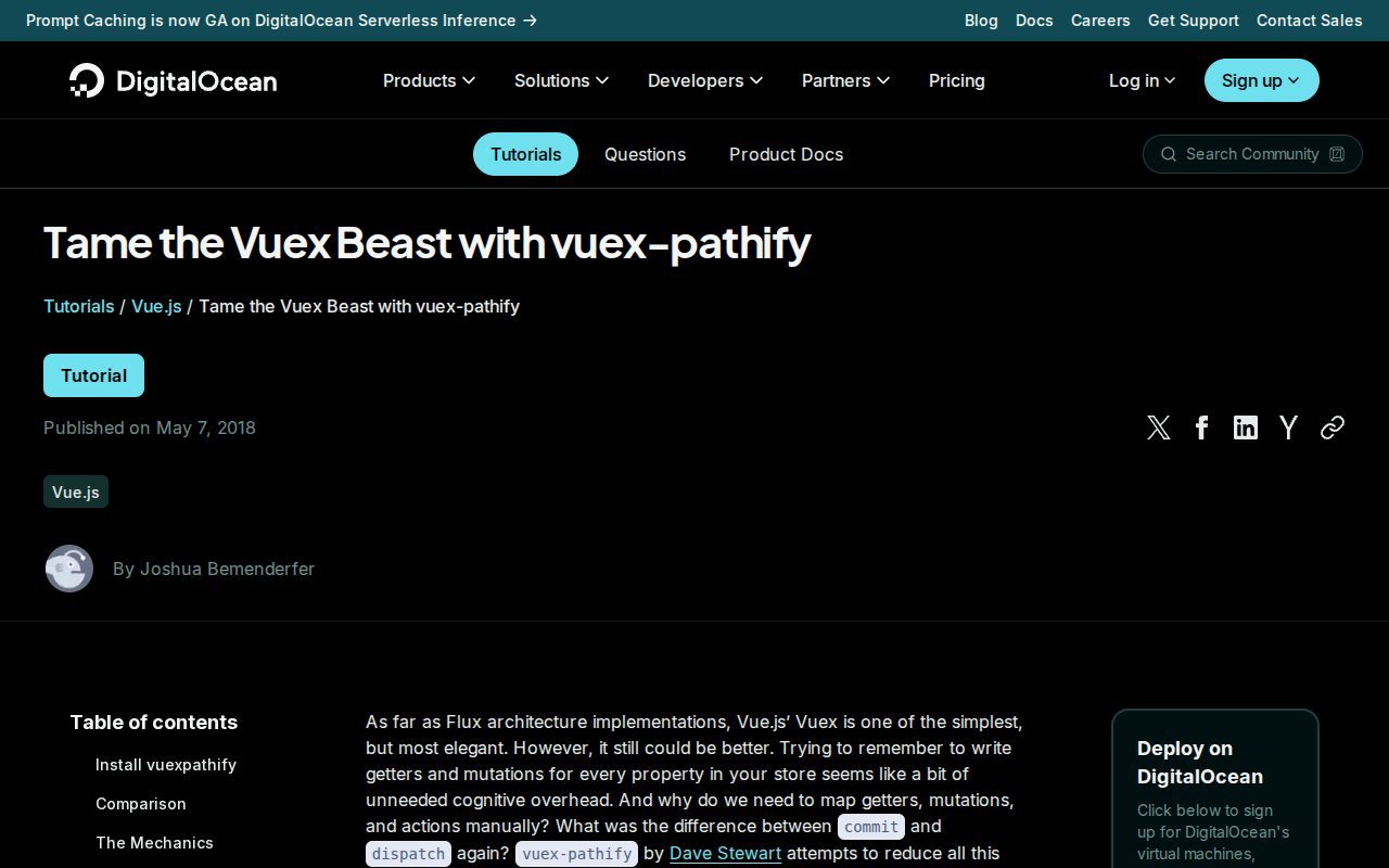 One of my Alligator<span>.</span>io articles, now on DigitalOcean